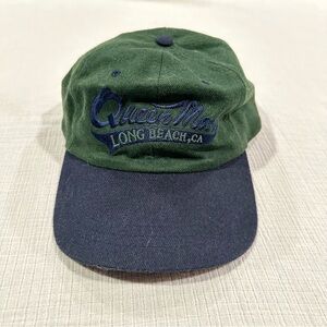 Deep Green & Blue Queen Mary Long Beach CA Cap • By Head Shots / KC Caps